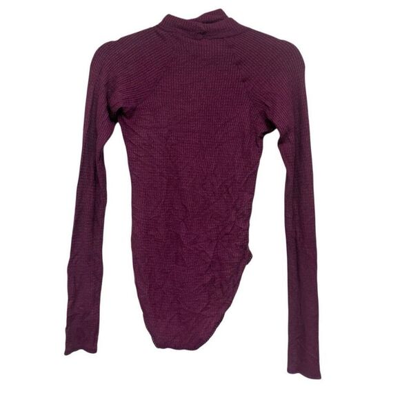 Free people all you want purple long sleeve bodysuit size small - Picture 2 of 4